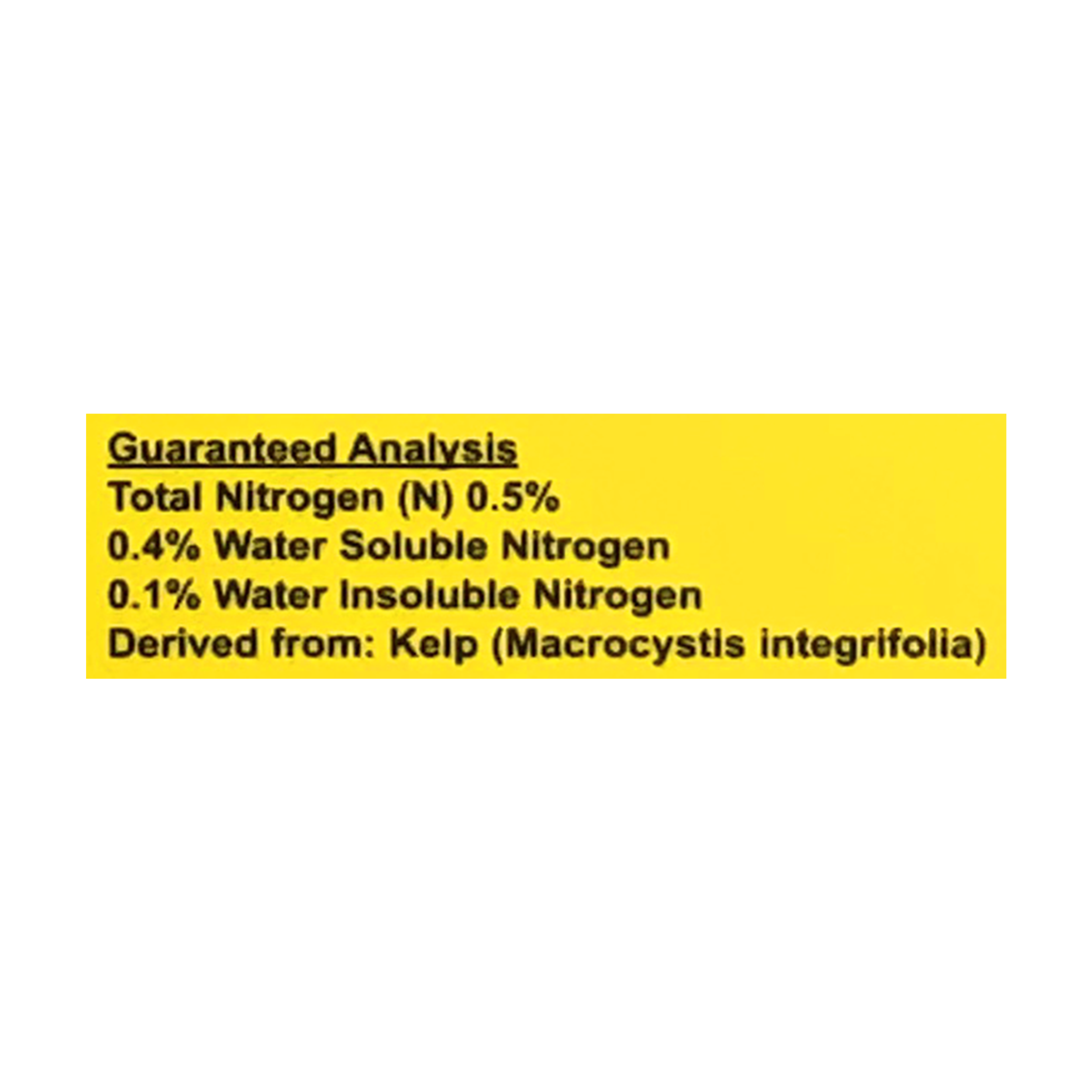 SUPERthrive Guaranteed Analysis